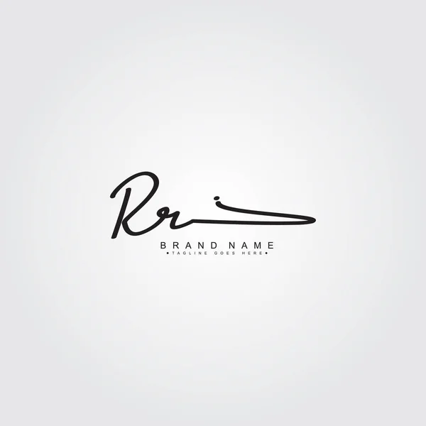 İlk Harf RR Logosu - El Yazısı İmza Logosu