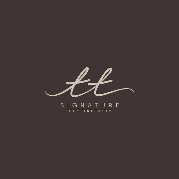 Ursprunglig Bokstav Logotyp Handritad Signatur Style Logo — Stock vektor
