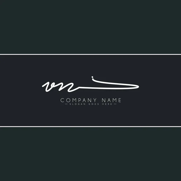 Logotipo Inicial Carta Logotipo Estilo Assinatura Manuscrita — Vetor de Stock