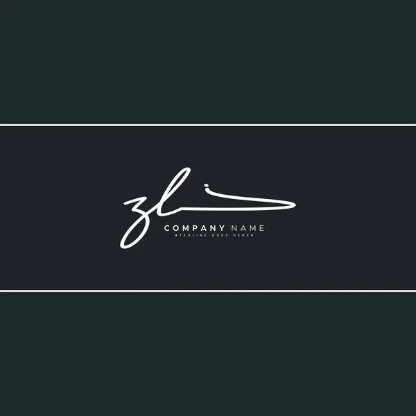 Logotipo Inicial Letra Logotipo Assinatura Desenhado Mão — Vetor de Stock