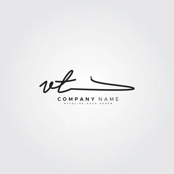 Initial Letter Logo Handwritten Signature Logo — Stock Vector