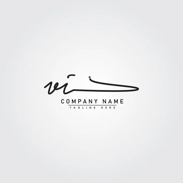 Úvodní Písmeno Logo Vlastnoruční Podpis — Stockový vektor