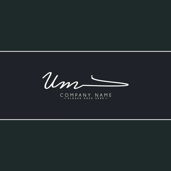 Lettre Initiale Logo Logo Signature Dessiné Main — Image vectorielle