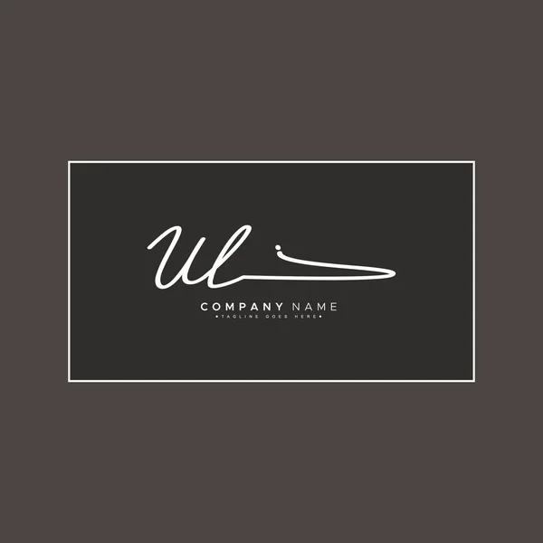 Lettre Initiale Logo Style Signature Dessiné Main Logo — Image vectorielle