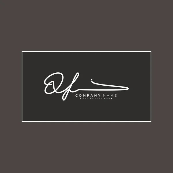 Logo Inicial Letra Logotipo Firma Dibujada Mano — Archivo Imágenes Vectoriales
