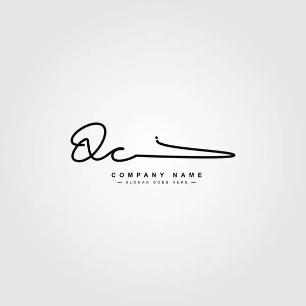 Initial Letter Logo Handschriftliches Signature Logo — Stockvektor