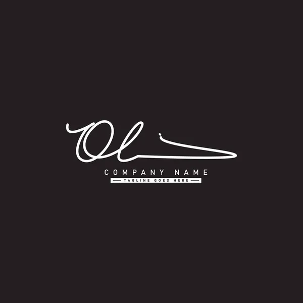 Initial Letter Logo Handgezeichnetes Signature Logo — Stockvektor
