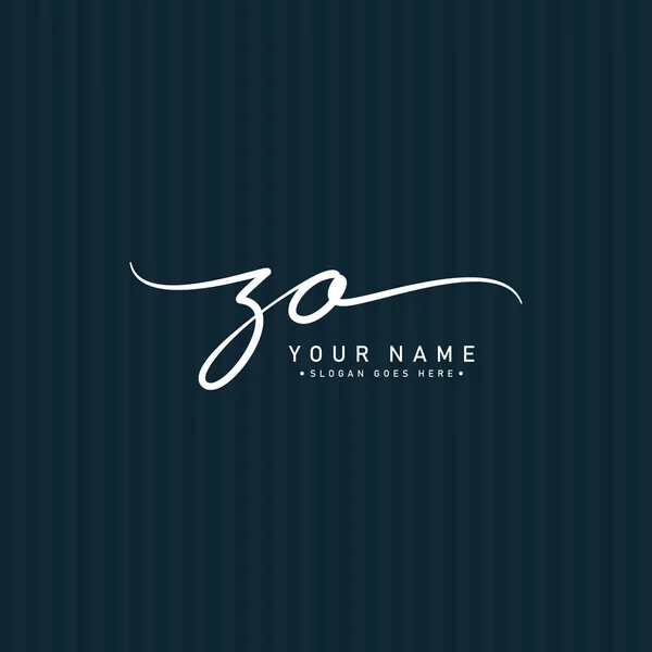 Logotipo Carta Inicial Logotipo Assinatura Desenhada Mão — Vetor de Stock
