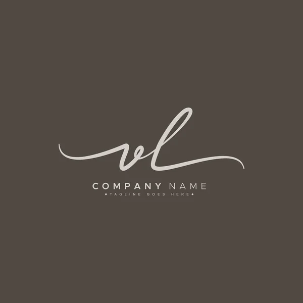 İlk Harf VL Logosu - El Yazısı İmza Logosu