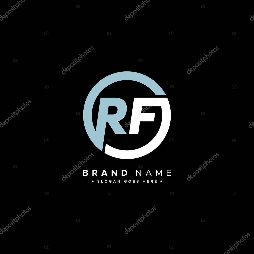 Initial Letter RF Logo - Simple Business Logo for Alphabet R and F