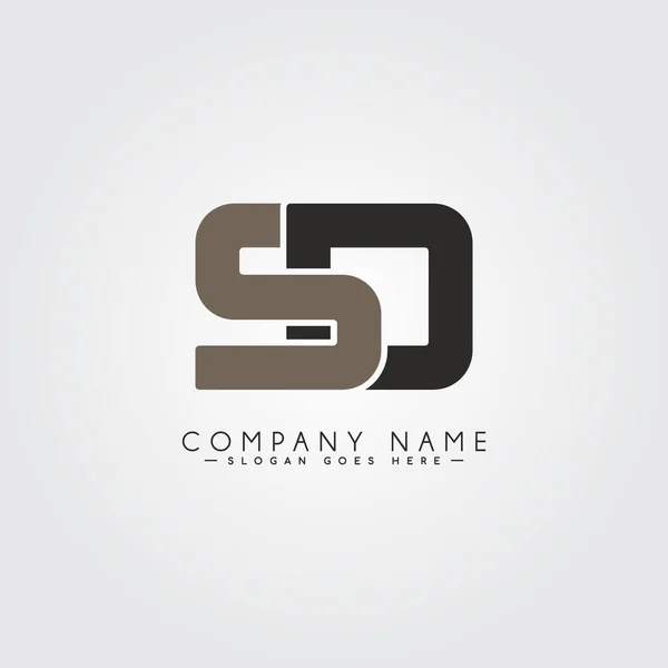 首字母Sd标志 简单商业标志 — 图库矢量图片