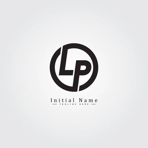 İlk LP Logosu - Alfabe L ve P için Asgari İş Logosu