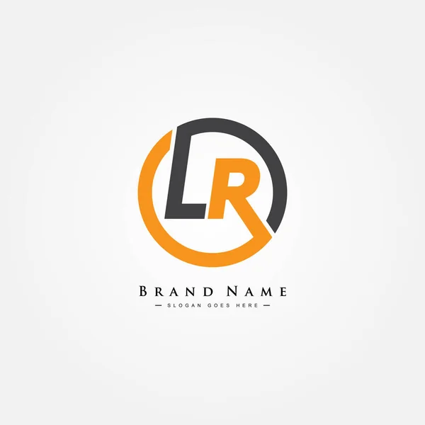 İlk Harf LR Logosu - Alfabe L ve R için Basit İş Logosu
