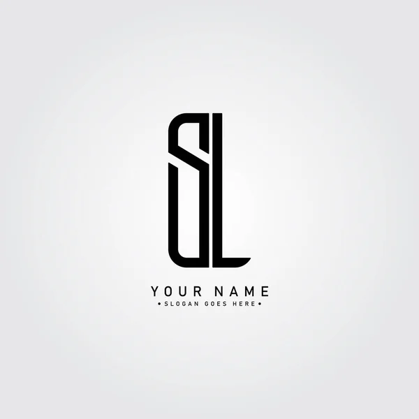 Eerste Letter Logo Eenvoudige Alfabet Logo — Stockvector