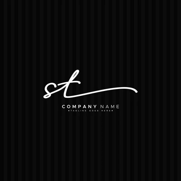 Initial Letter Logo Handschriftliche Signatur Logo — Stockvektor