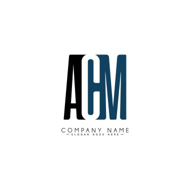 Baş harfler ACM için Vektör Logo Şablonu - Basit Alfabe Harfleri Logosu