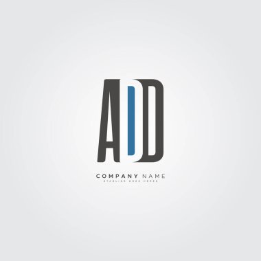 İlk Harf ADD için Basit İş Logosu - Alfabe Logosu