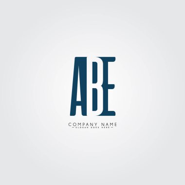 İlk harf ABE logosu - A, B ve E harfleri için basit monogram logosu