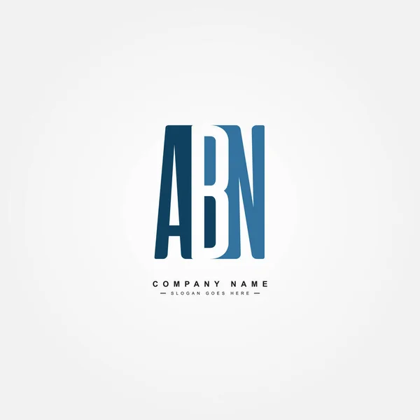 Minimal Business Logo Alphabet Abn Initial Letter — Stock Vector