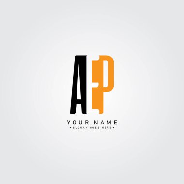 AEP Baş harfleri için Vektör Logo Şablonu - Basit Alfabe Harfleri Logosu