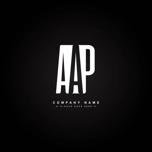 Modello Logo Vettoriale Iniziali Aap Logo Delle Lettere Alfabetiche Semplici — Vettoriale Stock