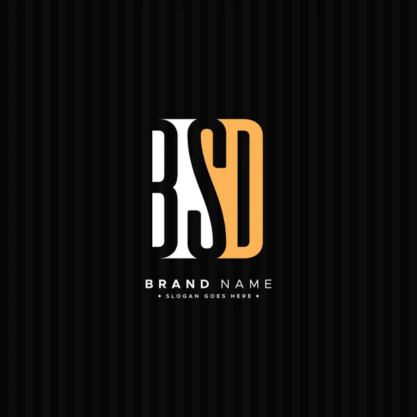 Simple Business Logo Initial Letter Bsd Alphabet Logo — стоковий вектор