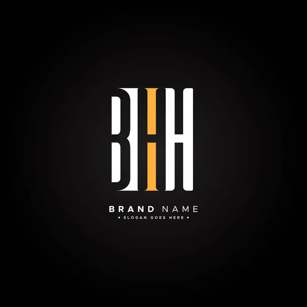 Початкова Літера Bhh Logo Простий Бізнес Логотип Алфавіту Bhh — стоковий вектор