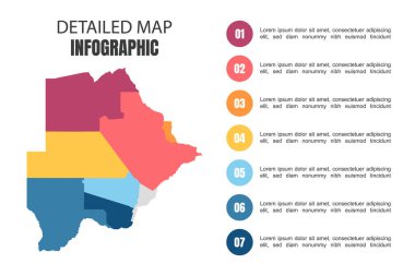 Botswana 'nın Modern Detaylı Harita Bilgileri