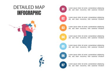 Bahreyn 'in Modern Detaylı Harita Bilgileri