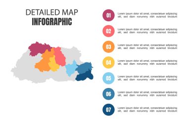 Bhutan 'ın Modern Detaylı Harita Bilgileri