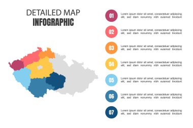 Çek Cumhuriyeti 'nin Modern Detaylı Harita Bilgileri