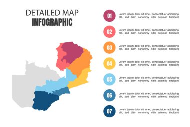 Zambiya 'nın Modern Detaylı Harita Bilgileri