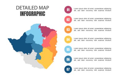 Zimbabwe 'nin Modern Detaylı Harita Bilgileri
