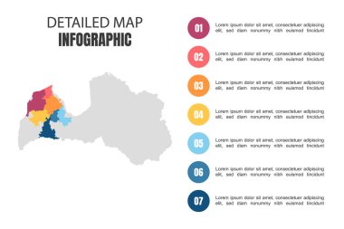 Letonya 'nın Modern Detaylı Harita Bilgileri