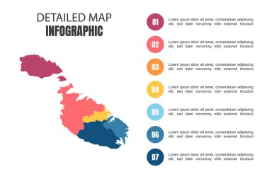 Malta 'nın Modern Detaylı Harita Bilgileri