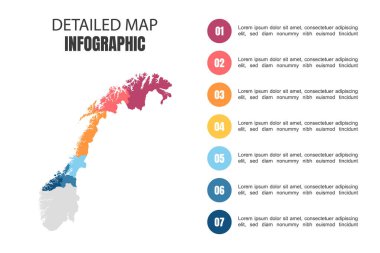 Norveç 'in Modern Detaylı Harita Bilgileri