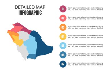 Suudi Arabistan 'ın Modern Detaylı Harita Bilgileri