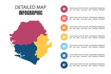 Sierra Leone 'nin Modern Detaylı Harita Bilgileri