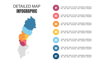 İsveç 'in Modern Detaylı Harita Bilgileri