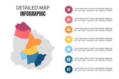 Uruguay 'ın Modern Detaylı Harita Bilgileri