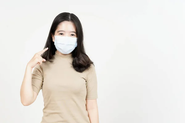 Mengenakan Topeng Medis Untuk Mencegah Virus Corona Wanita Asia Yang — Stok Foto