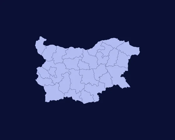 Modern Light Blue Color High Detailed Border Map Bulgaria Isolated — Stockvektor