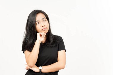 Beyaz arka planda tecrit edilmiş Güzel Asyalı Kadın Hareketi