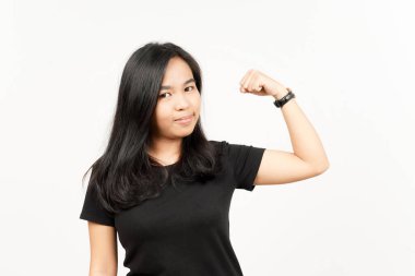 Beyaz arka planda tecrit edilmiş Güzel Asyalı Kadın Kolları