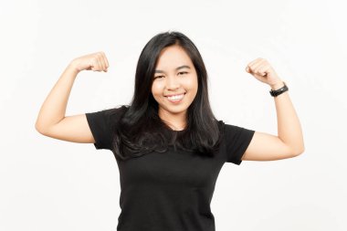 Beyaz arka planda tecrit edilmiş Güzel Asyalı Kadın Kolları