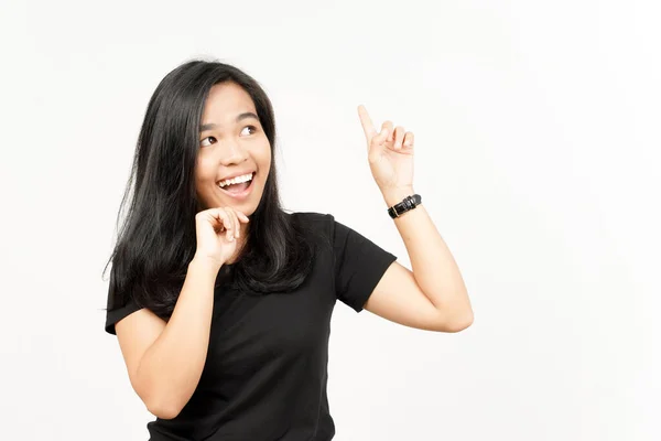 Denkende Geste Der Schönen Asiatin Isoliert Auf Weißem Hintergrund — Stockfoto