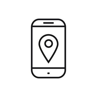 Düzenlenebilir navigasyon çizgisi simgesi. Beyaz arkaplanda vektör çizimi izole edildi. Web sitesi ya da mobil uygulama için kullanılacak