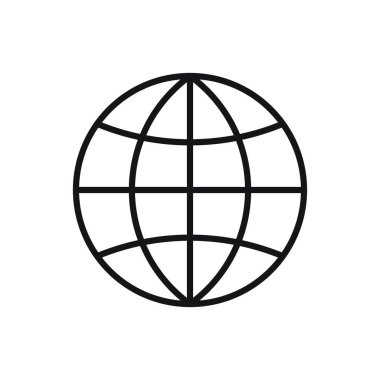 Düzenlenebilir dünya çizgisi simgesi. Beyaz arkaplanda vektör çizimi izole edildi. Web sitesi ya da mobil uygulama için kullanılacak