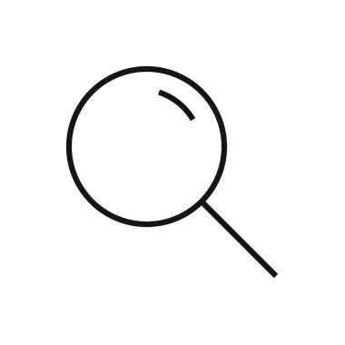 Düzenlenebilir arama satırı simgesi. Beyaz arkaplanda vektör çizimi izole edildi. Web sitesi ya da mobil uygulama için kullanılacak