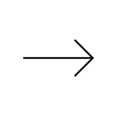 Düzenlenebilir ok çizgisi simgesi. Beyaz arkaplanda vektör çizimi izole edildi. Web sitesi ya da mobil uygulama için kullanılacak